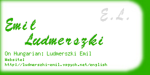 emil ludmerszki business card